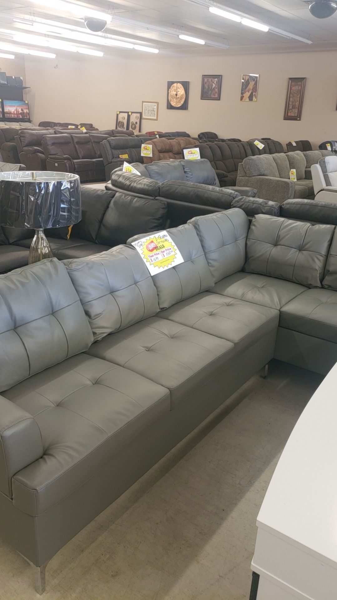 Grey L Shaped Sectional