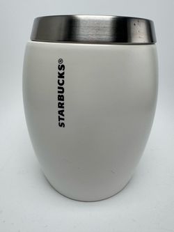Starbucks 2011 White Coffee Canister Tea Sugar Cookie Jar