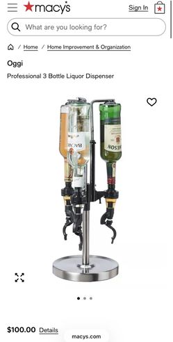Oggi 3-Bottle Revolving Liquor Dispenser $15