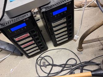 Two- Areca ARC-8050T3U-6 6-Bay Thunderbolt 3 RAID storage enclosures.