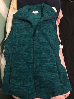 Ladies blue green teal fleece vest OLD NAVY new with tags size s small