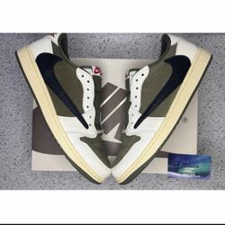 Jordan 1 Low Travis Scott Medium Olive 9.5 Men