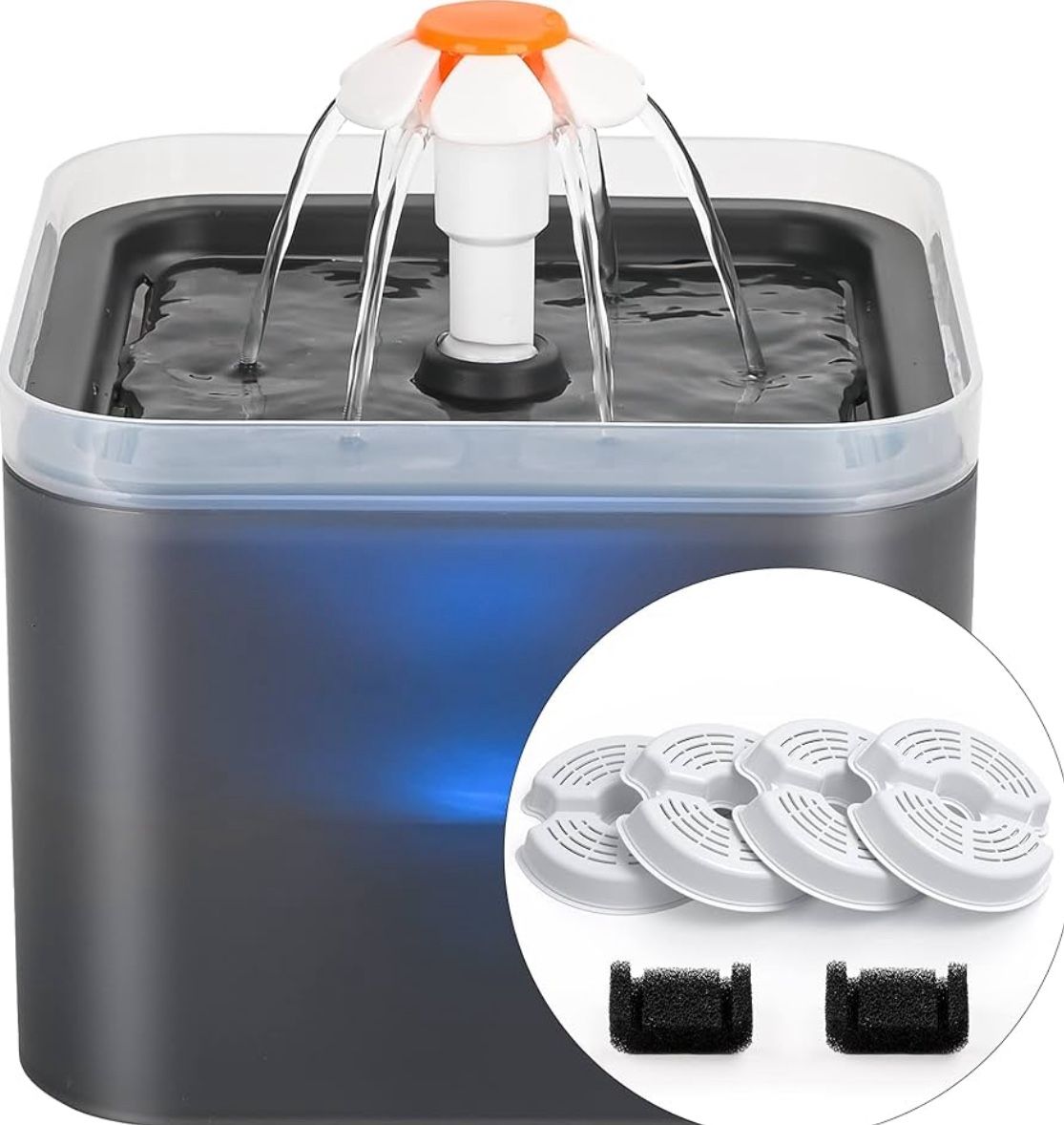 Pet Feeder, Water Fountain & Mat