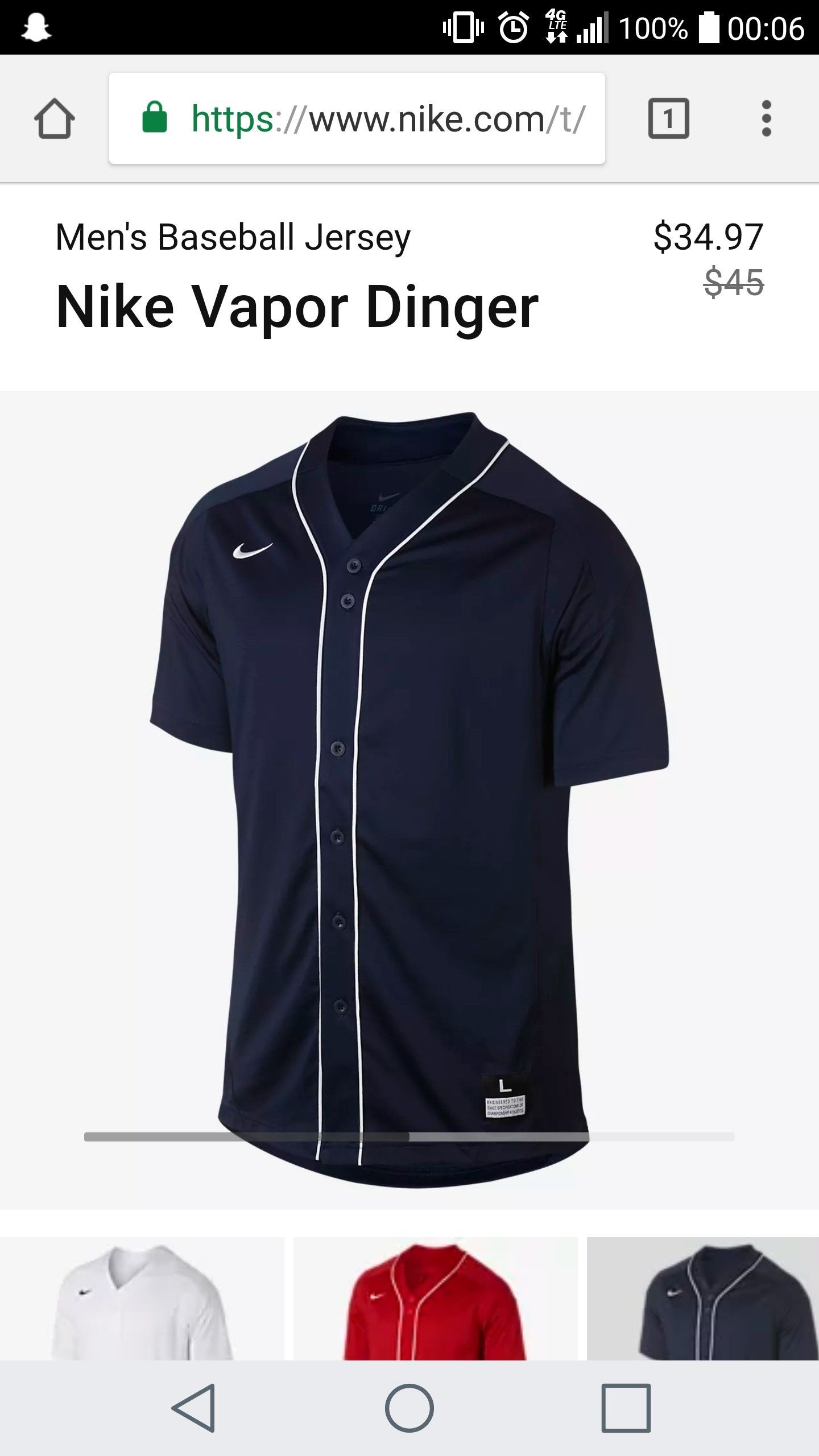 *New* Nike Vapor Dinger Baseball Jersey for Sale in Oswego, IL - OfferUp