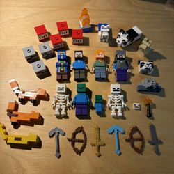 Minecraft Minifigures Animals Accessories Lot 