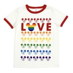 New with tag Mickey Mouse Love Pride Shirt kids size M 7/8