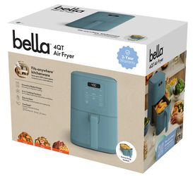 bella 4 Qt Slim Digital Air Fryer with EverGood™️ Ceramic Nonstick Coating, 6 Preset Cooking Options, Surf