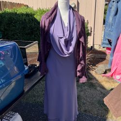 Purple Dress With Cover Up