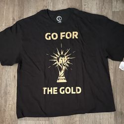 Official FIFA World Cup Qatar 2022 "Go For The Gold" T-Shirt NWT size men’s XXL