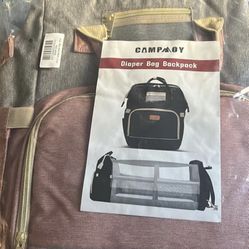 Pink And Grey Diaper Bag