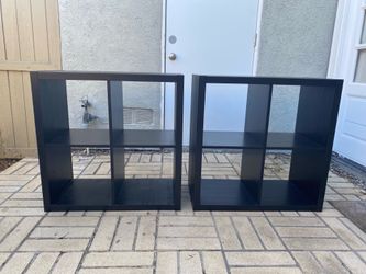 Black IKEA Kallaxes
