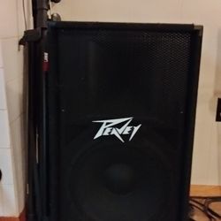 Pair Of Peavey 115 Speakers With 2 Speaker Stands