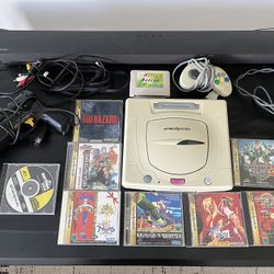 Japanese Sega Saturn with Games