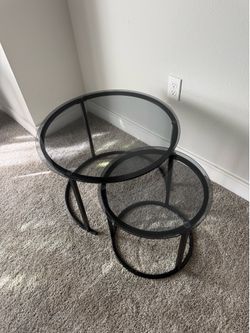 Glass Nesting Tables (Set of 2)