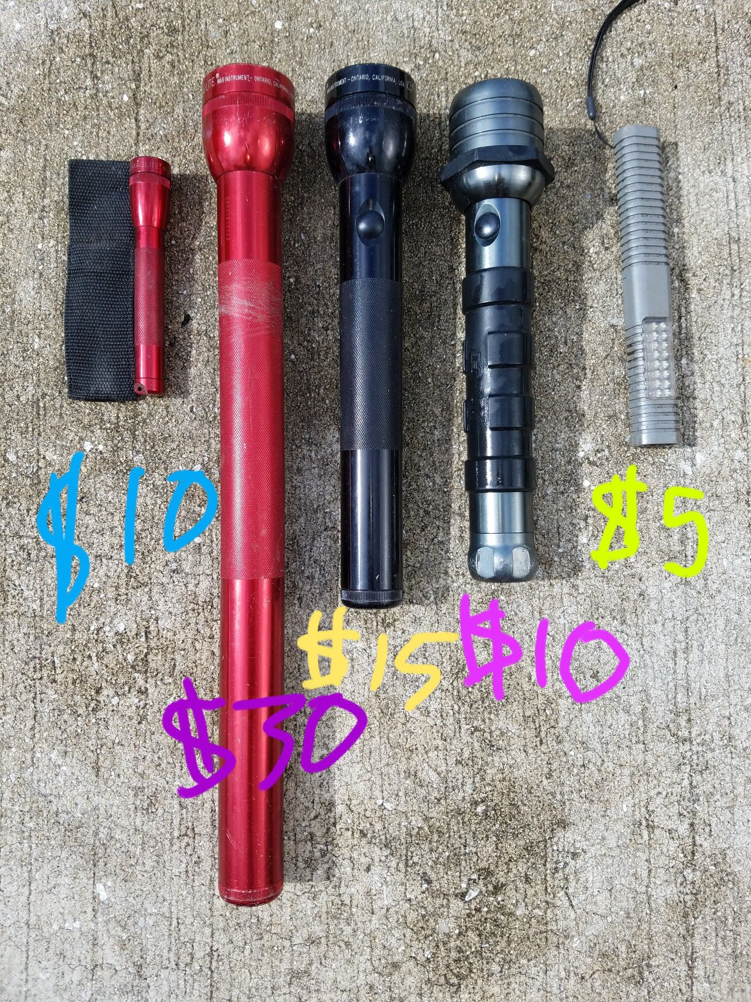 Maglights flashlight individual prices hurricane supplies Maglight 6D