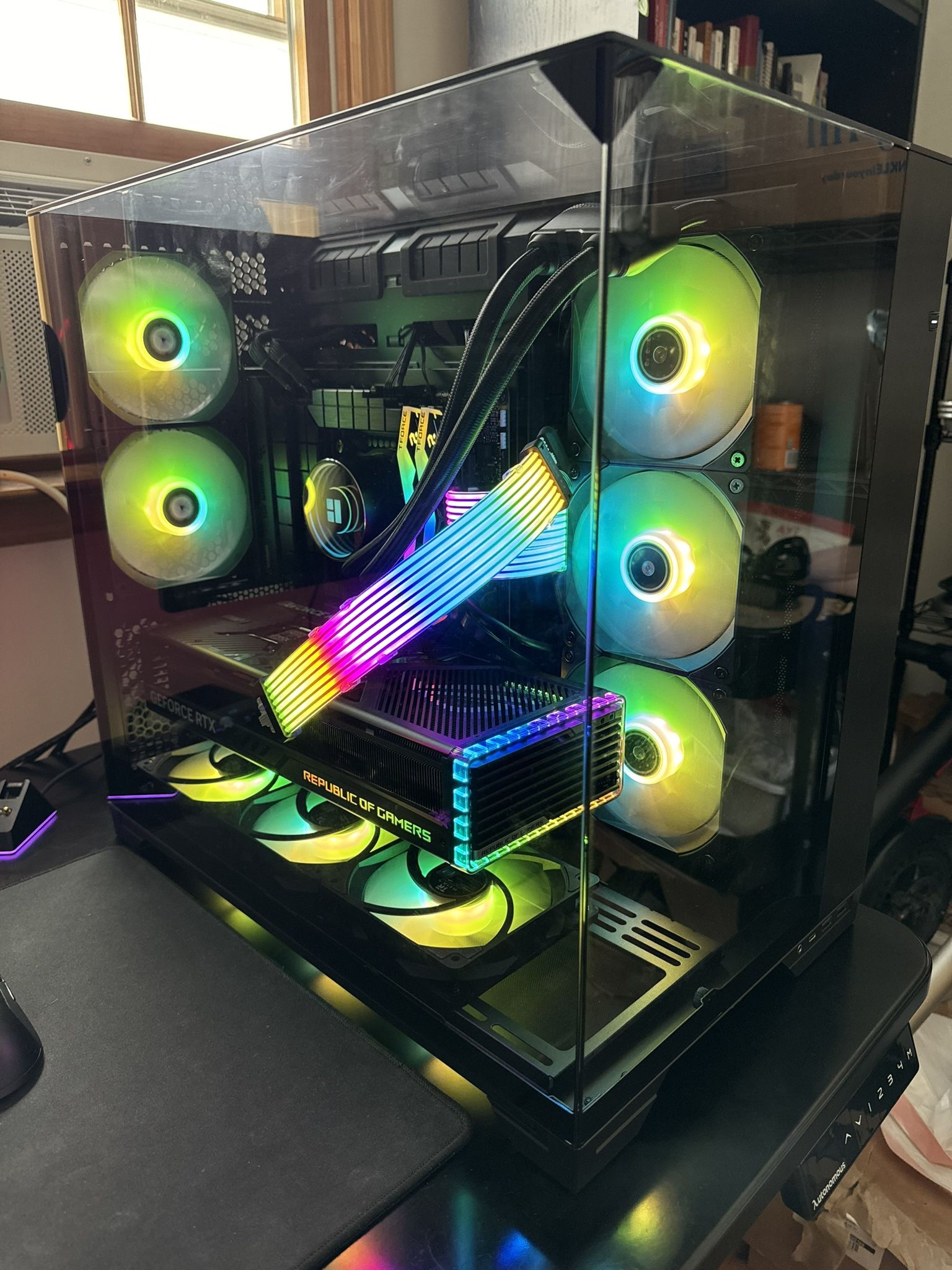 High-End Gaming PC Setup - ROG Strix 4080 Super | i7-14600KF | 32GB DDR5 | 1TB SSD | Win 11 | AIO | 1000W | Lian Li O11 Vision + Strimers