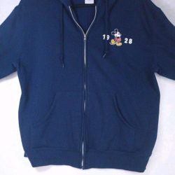 Disney Micky Mouse Long Sleeve Zip Hoodie Jacket Size M Sku026