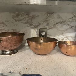Copper mixing Bowls (3)