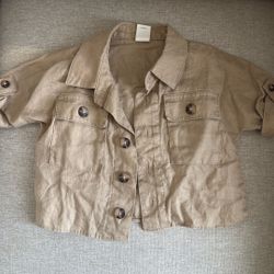 Baby Boy’s Banana Republic Linen Shirt, Khaki, Size 3-6 Months