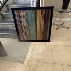 Large Modern Framed Abstract Wall Art – 30” x 30” – Neutral/Teal