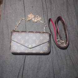 Lv Pochette Félicie Great Condition Brown