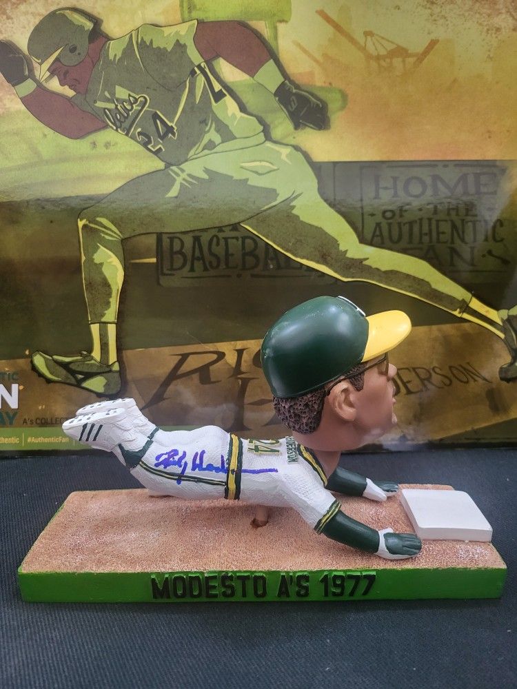 Rickey Henderson signed bobblehead