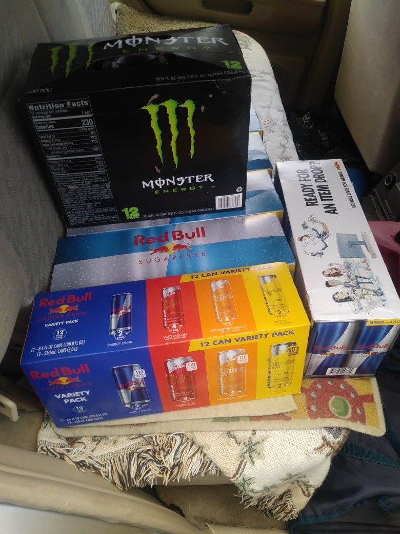  Deal Of The Day 2 Cases Of red Bull1 Case Of Monster 12 Cash Ea. Or 30  For All 3 Great Price 22.99 At Store Ea.