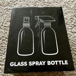 Tecohouse Glass Spray Bottle 8 oz  X 2 