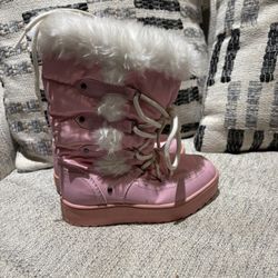 Girls Pink Snow Boots Size 11.5c 