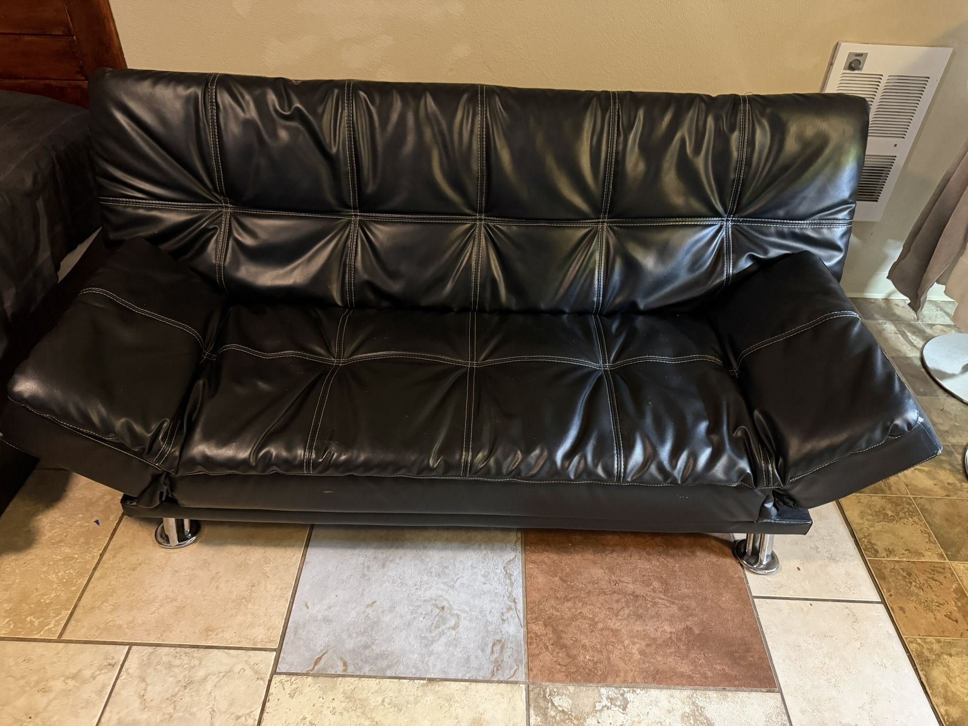 Black Futon Sofa Bed – $80