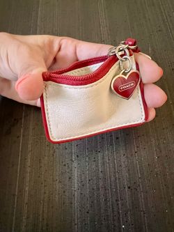 Coach Mini Pouch Zip Keychain - RARE!