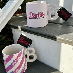 Barbie mugs - set of 2. New with original tags