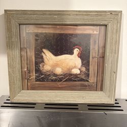 Hens And Chicken Picture Frame 