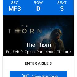 The Thorn Tickets At The Paramount