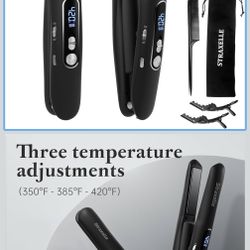 Modesty Travel Flat Iron Cordless, Mini Hair Straightener And Curler