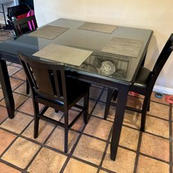 Black Kitchen Table w/ 6 Chairs