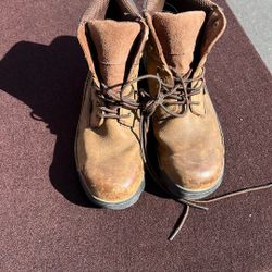 pair of men's Wolverine waterproof work boots. 