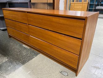 Danish Modern Style 6-Drawer Low Dresser