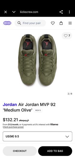Jordan-Air Jordan MVP 92 'Medium Olive'Men's
