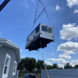 Sheds Relocated ,, Movemo Casita De Patio Container Rv Trailer Crane Available 