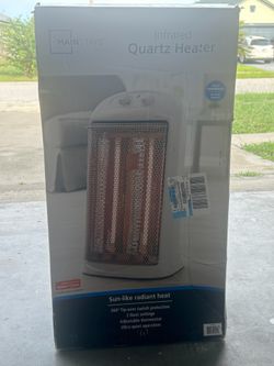 **Mainstays Infrared Quartz Heater – New in Box – Fully Assembled**