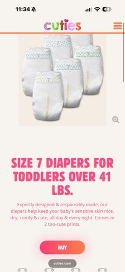 Cuties diapers size 7
