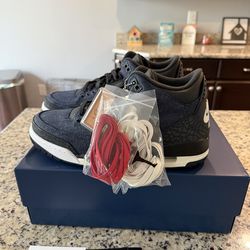 Size 9.5 Levi's x Jordan 3 Retro Indigo SKU IH7959-400 Brand New