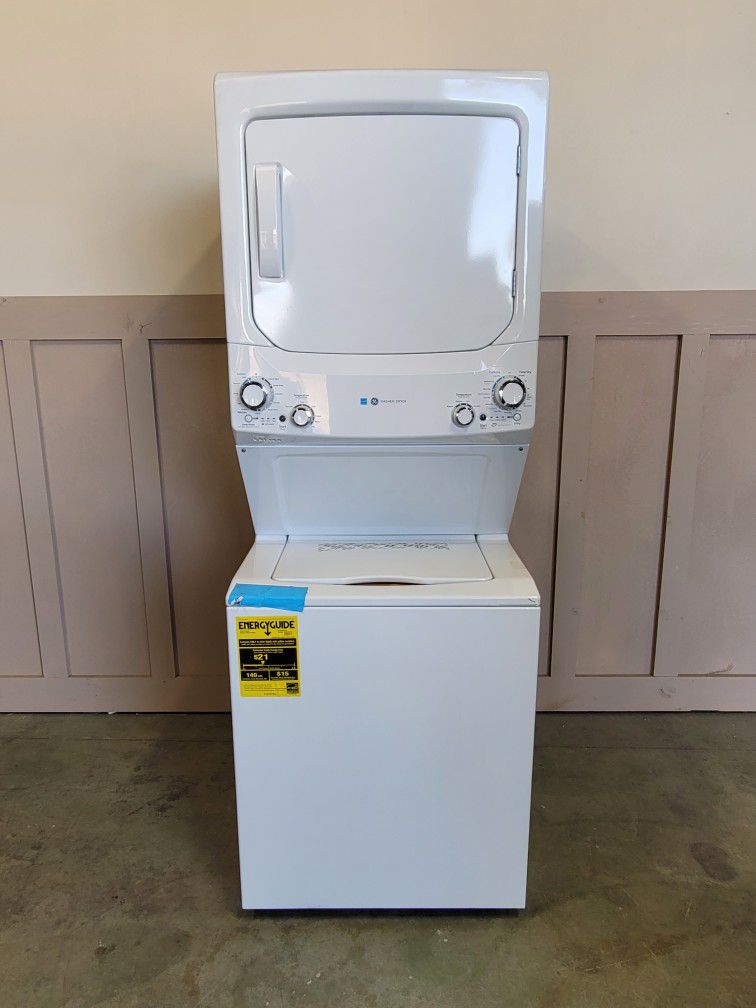 GE white Stackable Washer & Dryer 