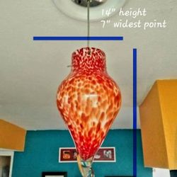 Hand-Blown Glass Light Fixtures set of 3