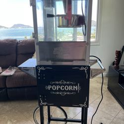 Great Northern Popcorn Black Foundation Popcorn Popper Machine Cart 6 Ounce