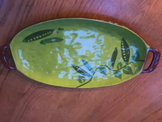 Tag olive platter ceramic