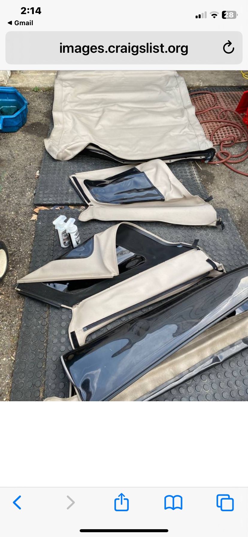 4 Dr Jeep Folding Soft Top New Condition 