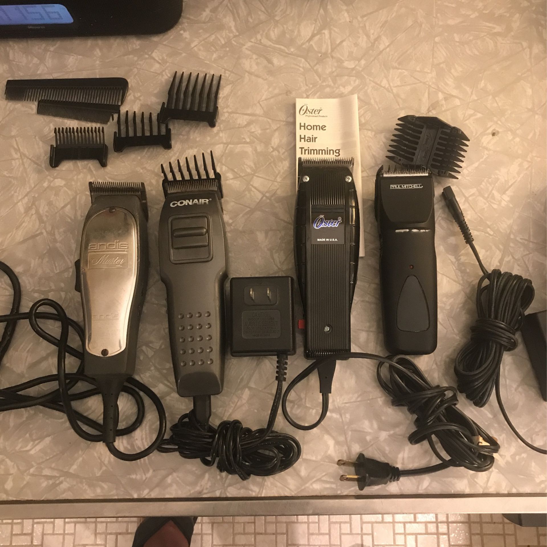 Hair Clippers - Andis Master ML, Conair HC300, Oster 274-01 A, Paul Mitchell 