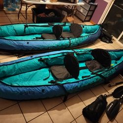 2 person kayak (120) EACH BUT MAKE ME AN OFFER NOT FIRM ON PRICE!